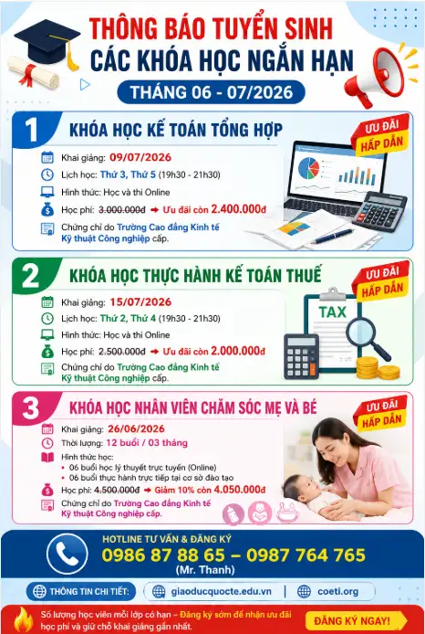 Tuyển Sinh Khóa Học Online | Cấp chứng chỉ toàn quốc 2026